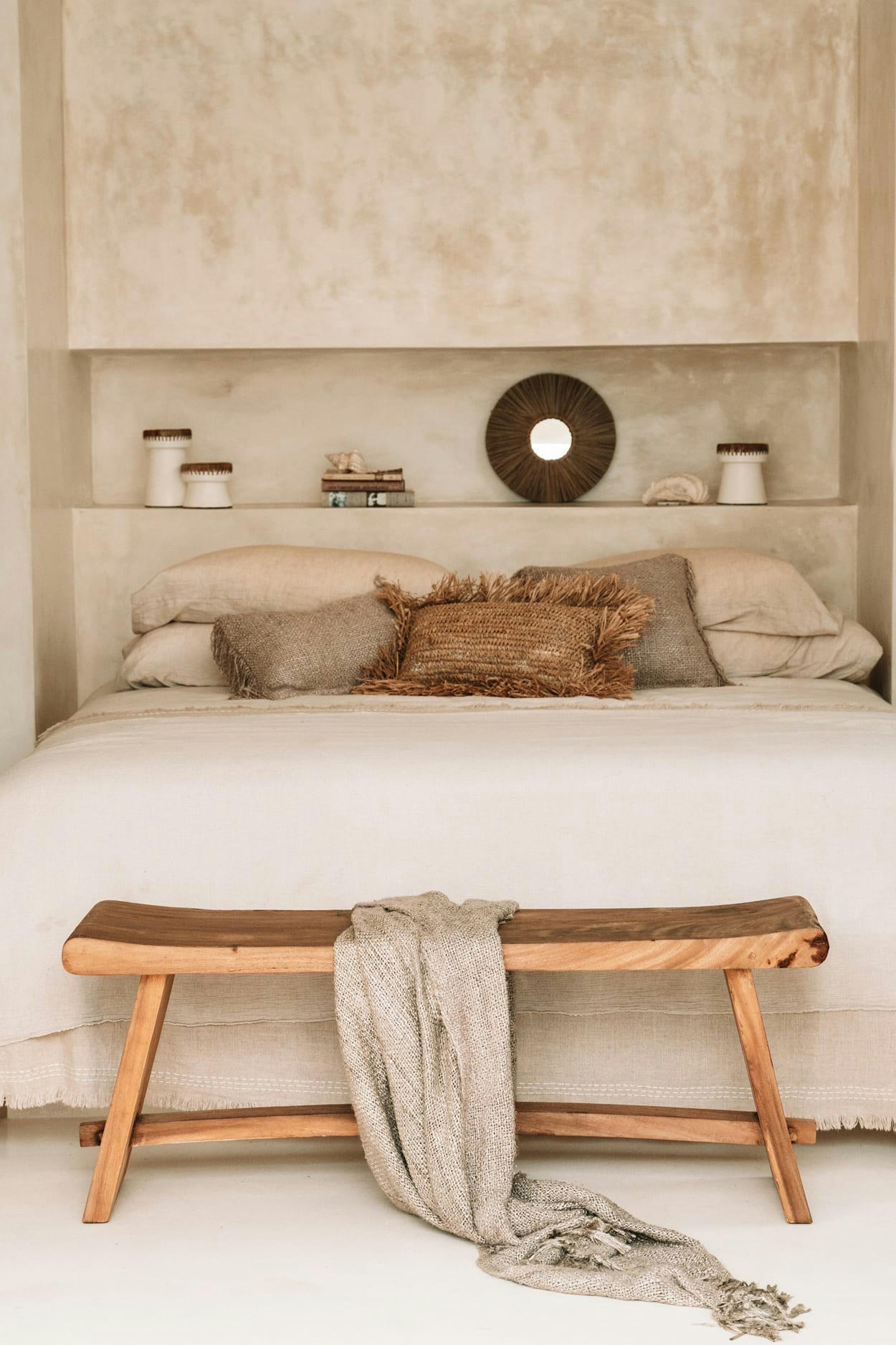 SUAR - Banc en bois suar naturel L120