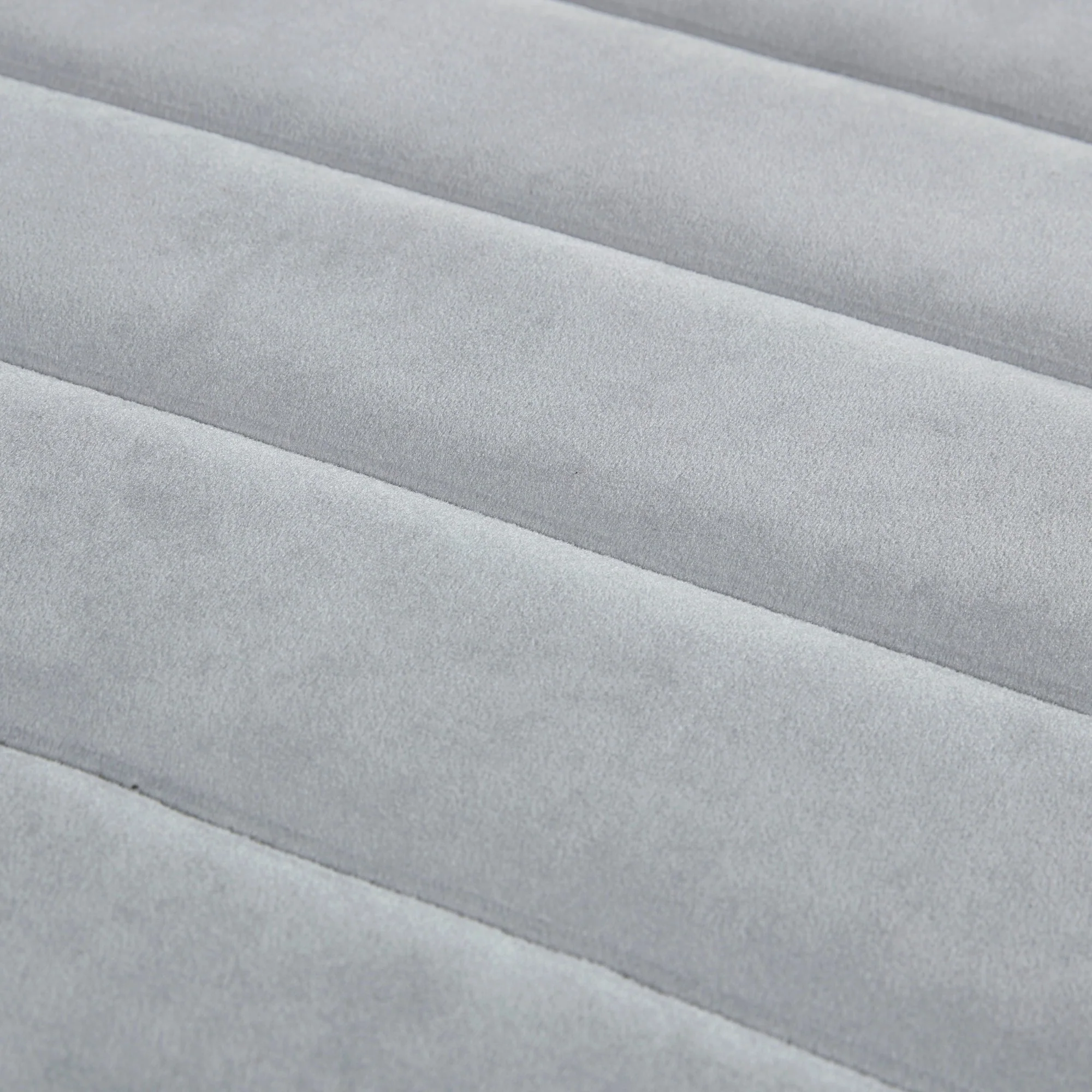 Madison Park Stellar Gray Upholstered Soft Close Storage Bench with Gold Metal Legs