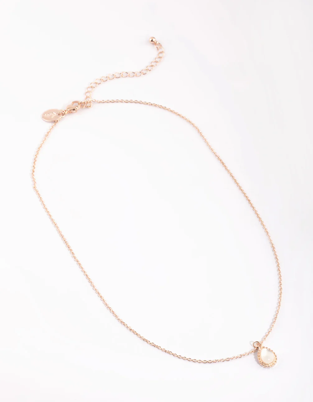 Rose Gold Teardrop Necklace