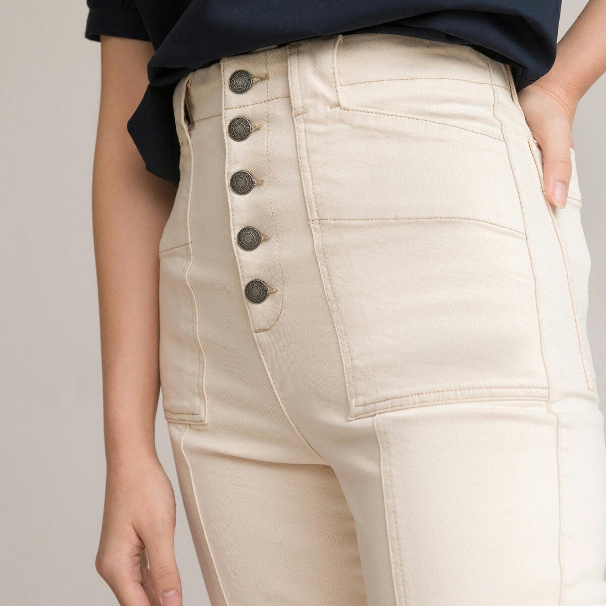 Jean mom taille haute