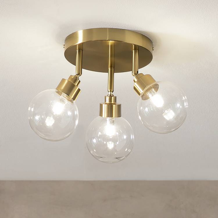 Argos Home Tay Stainless Steel 3 Lights Spotlight - Brass