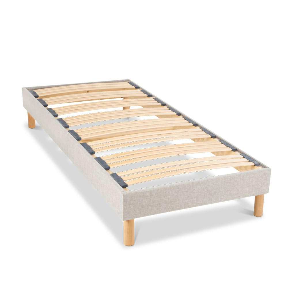 CAPITOLE - Sommier à lattes en bois  90x200  Coloris Gris  Livré en kit