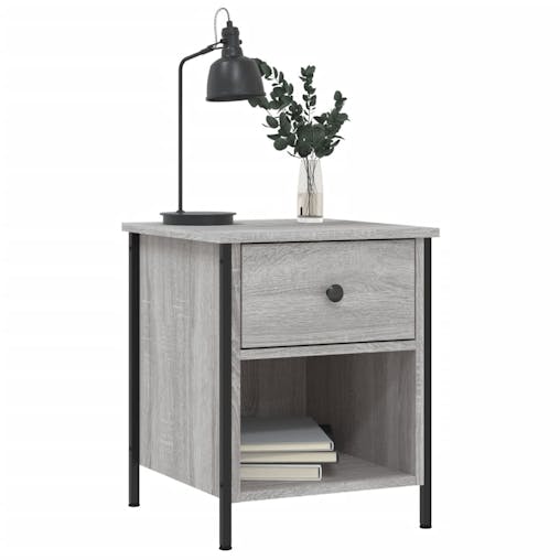 NNEVL Bedside Cabinets 2 pcs Grey Sonoma 40x42x50 cm Engineered Wood