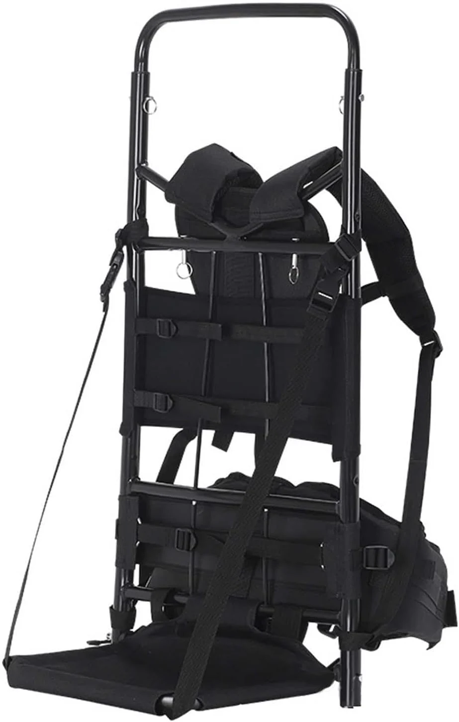 Heavy-Duty Foldable Backpack Frame, Multi-Functional Adjustable Shoulder Straps for Outdoor  Rock Climbing