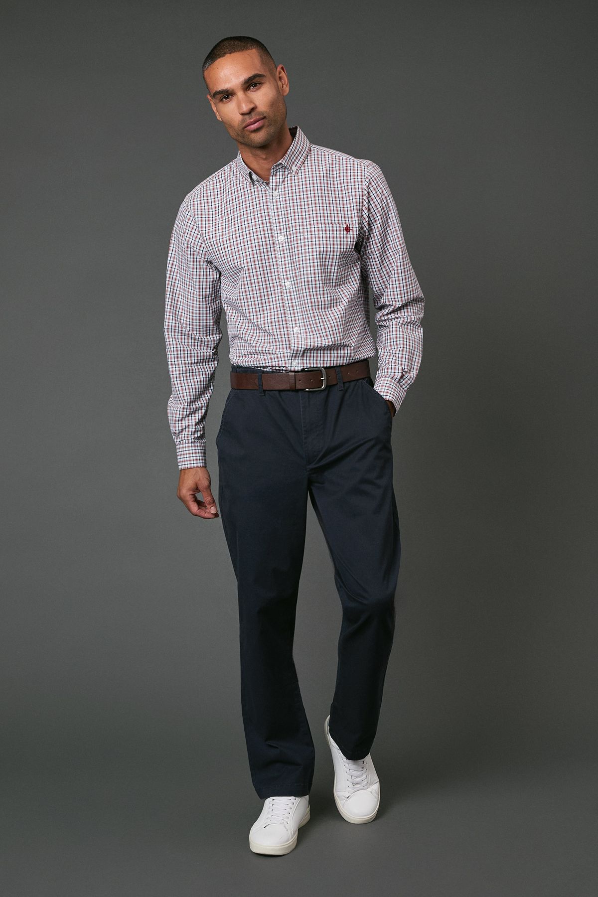 Maine Red Heritage Check Long Sleeve Shirt