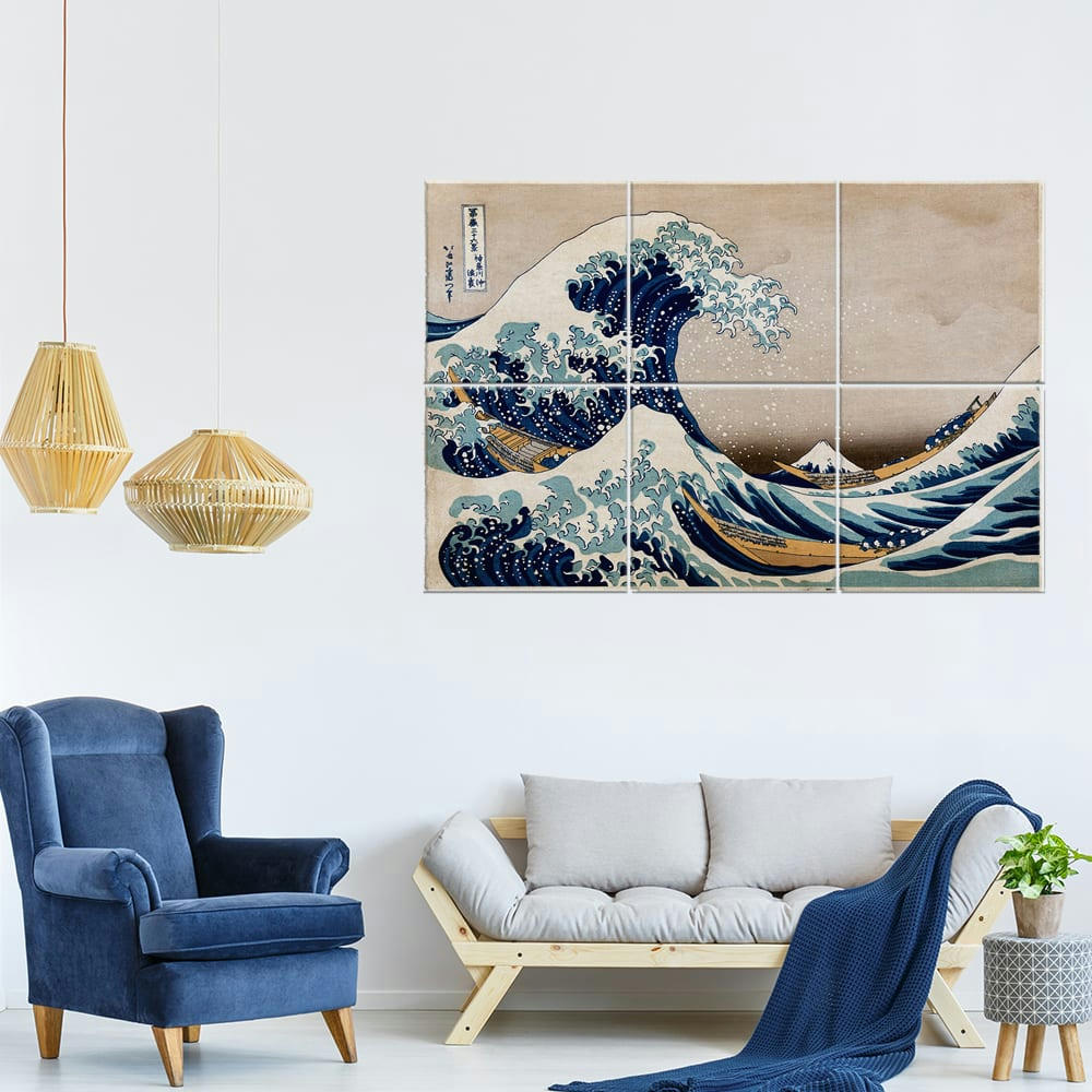 - Tableau La Grande Vague De Kanagawa - Katsushika Hokusai 100x150cm