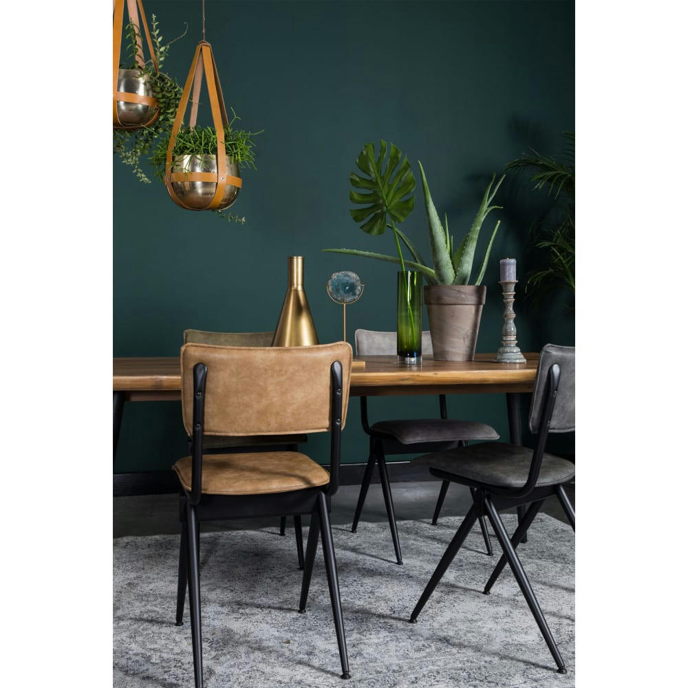 NEW WILLOW - 2 chaises en simili gris