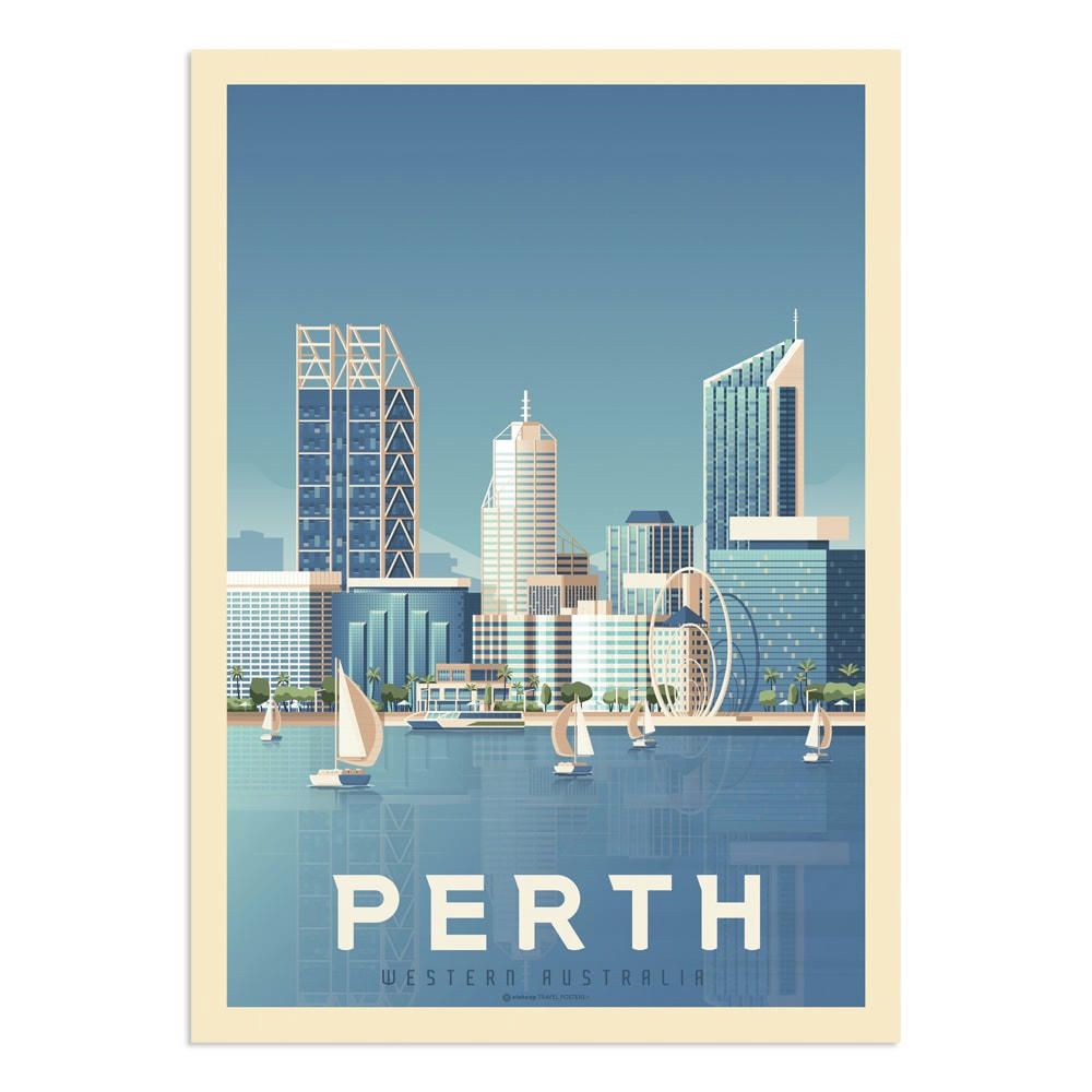 - Affiche Perth  30x40 cm