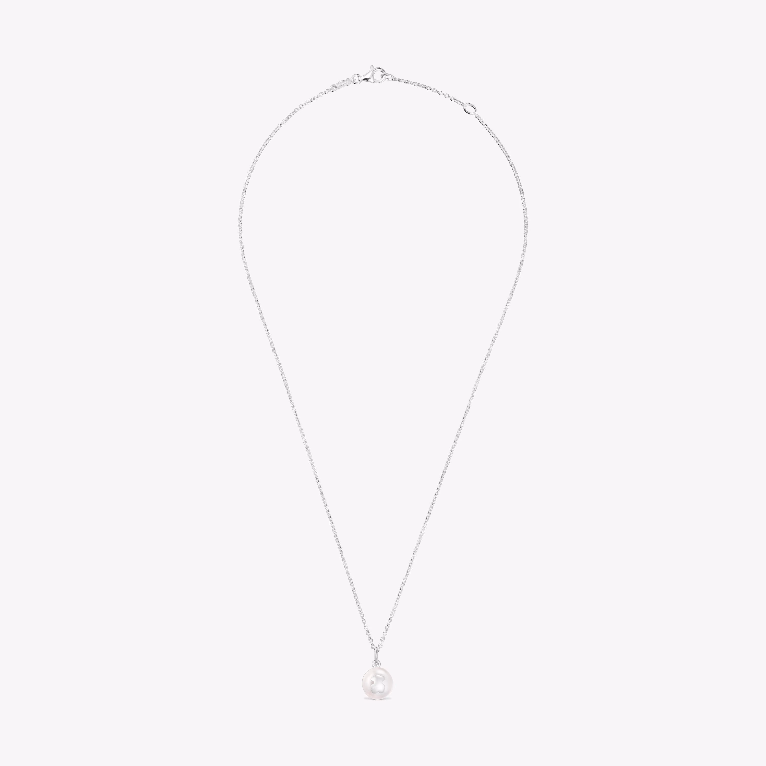 Collar corto de plata y perla cultivada de agua dulce 10,5 mm Icon Pearl