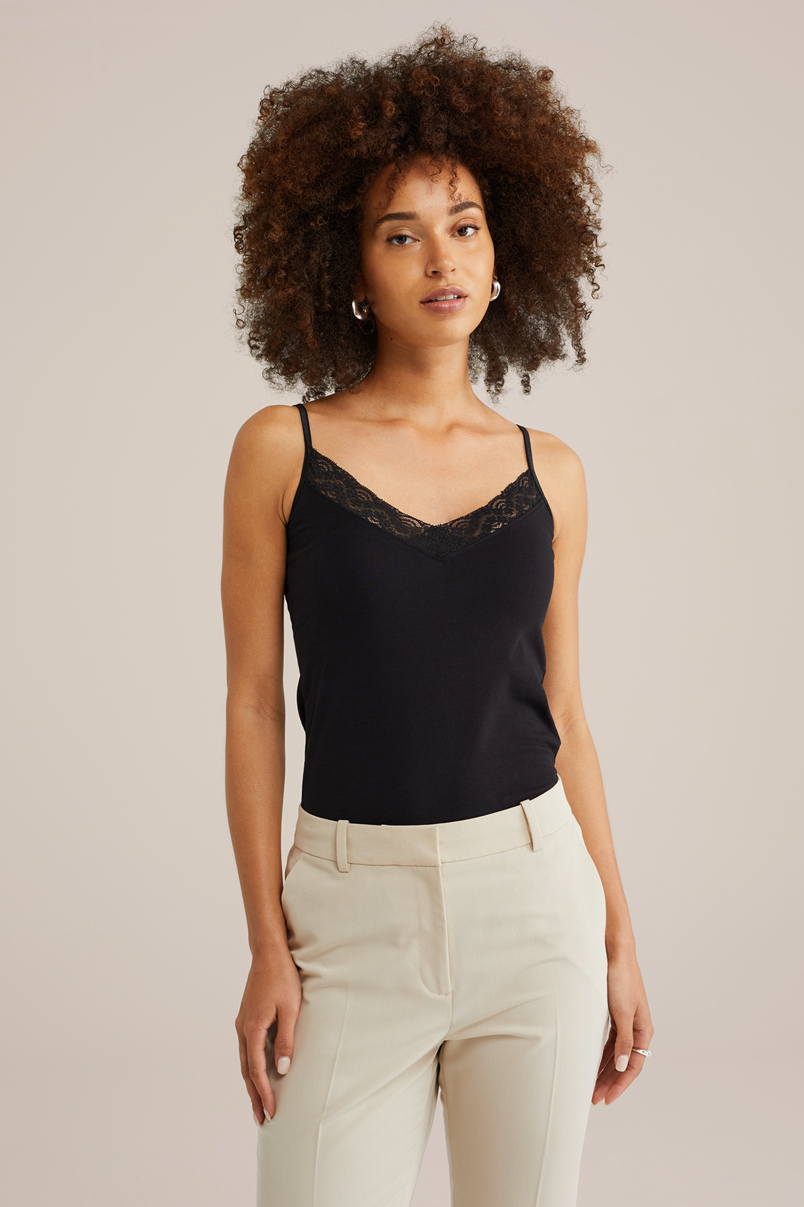 Dames singlet met kant