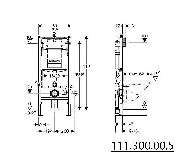 Pack WC Bati-support Geberit UP320   Cuvette sans bride Swiss Aqua Technologies   Abattant soft close   Plaque blanche