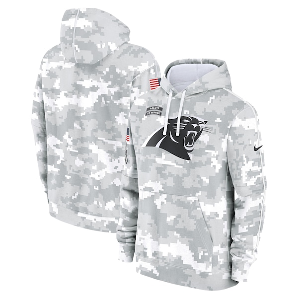 Carolina Panthers Nike 2024 Salute to Service Club Fleece Pullover Hoodie - Arctic Camo
