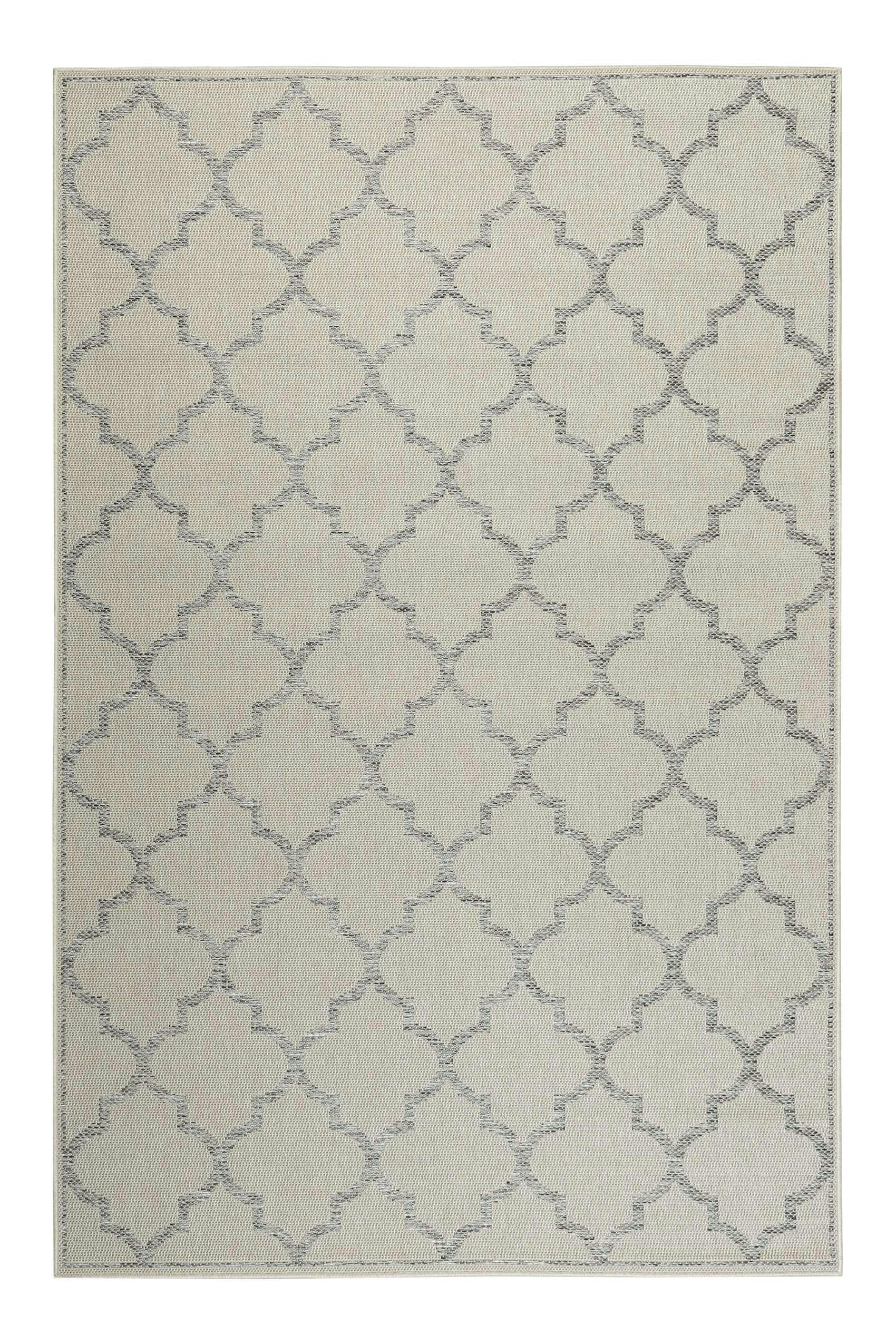 GLEAMY - Tapis exterieur beige motif oriental gris 290x200
