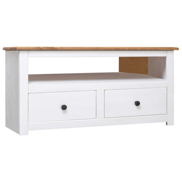 Szafka Pod Telewizor RTV Komoda Drewniana Biała 93x49x49 cm