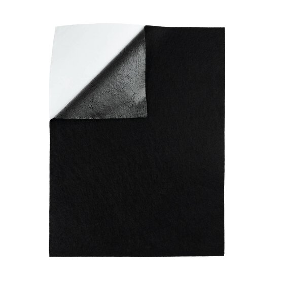Black Self-Adhesive Felt Sheet A4