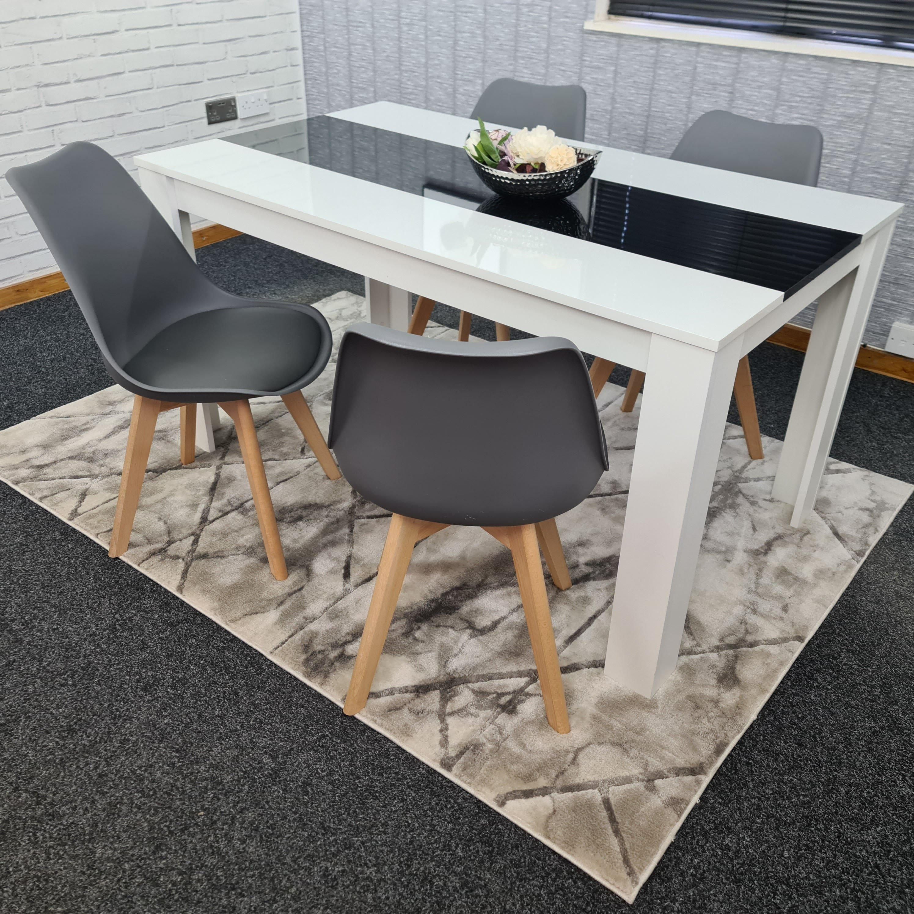 KOSY KOALA Dining Room Table With 4 Chairs kitchen Dining set of 4 Padded Chairs