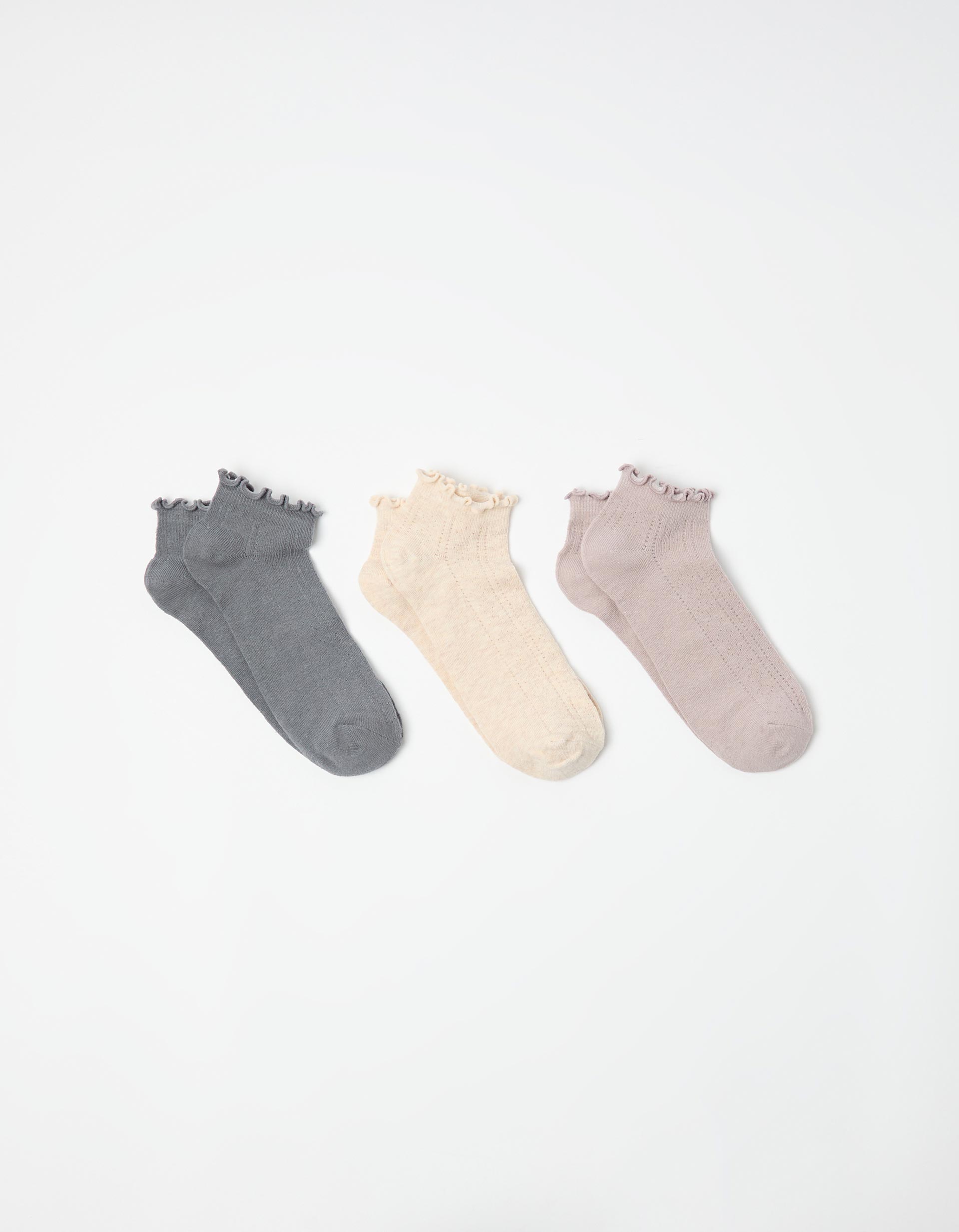 Pack 3 Pares de Meias Tornozelo, Mulher, Multicor