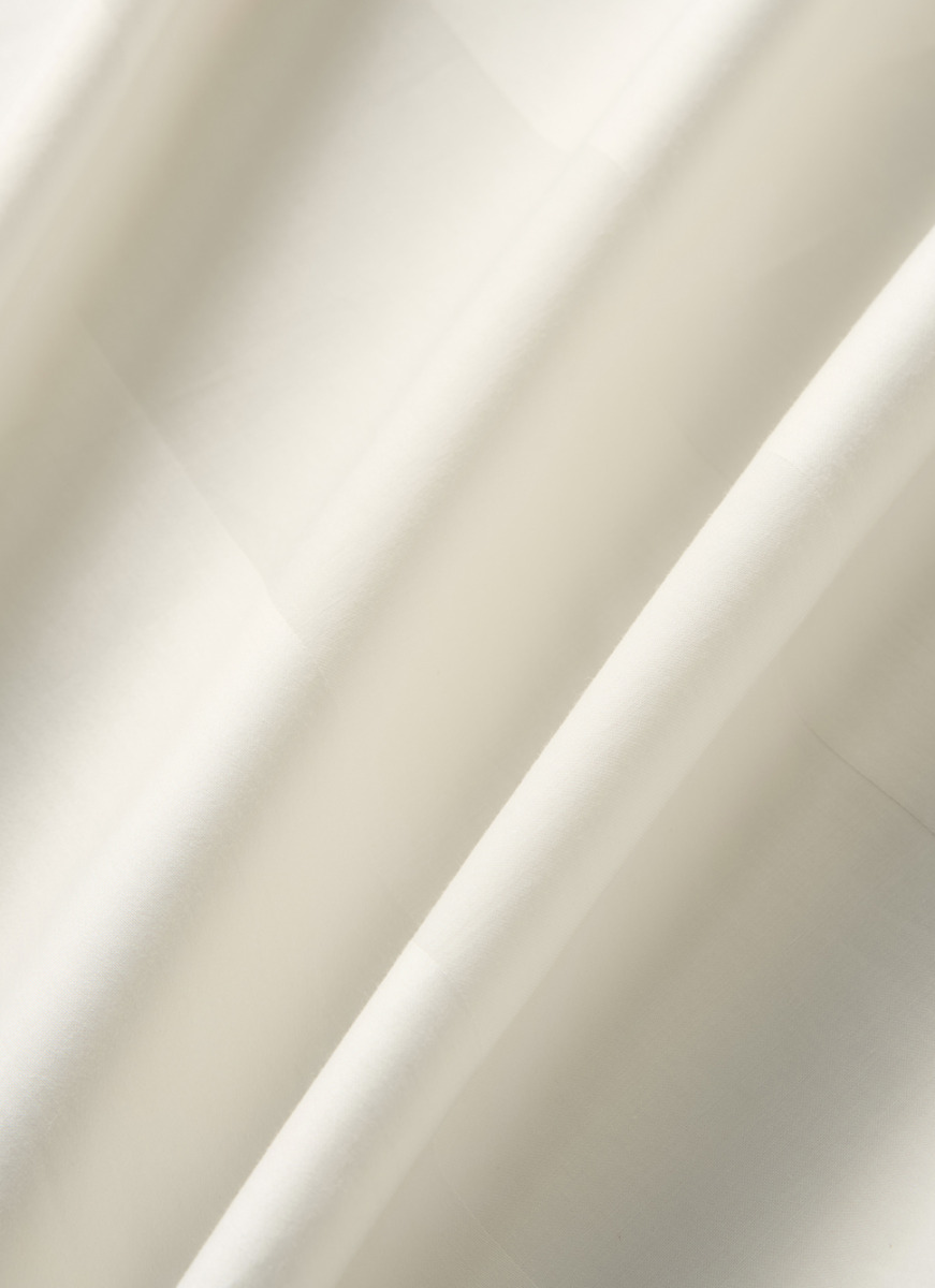 DRAP HOUSSE UNI EN SATIN DE COTON IVOIRE