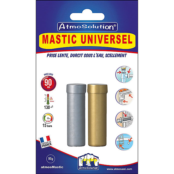 Mastic étanche Atmos silicone gris 80g