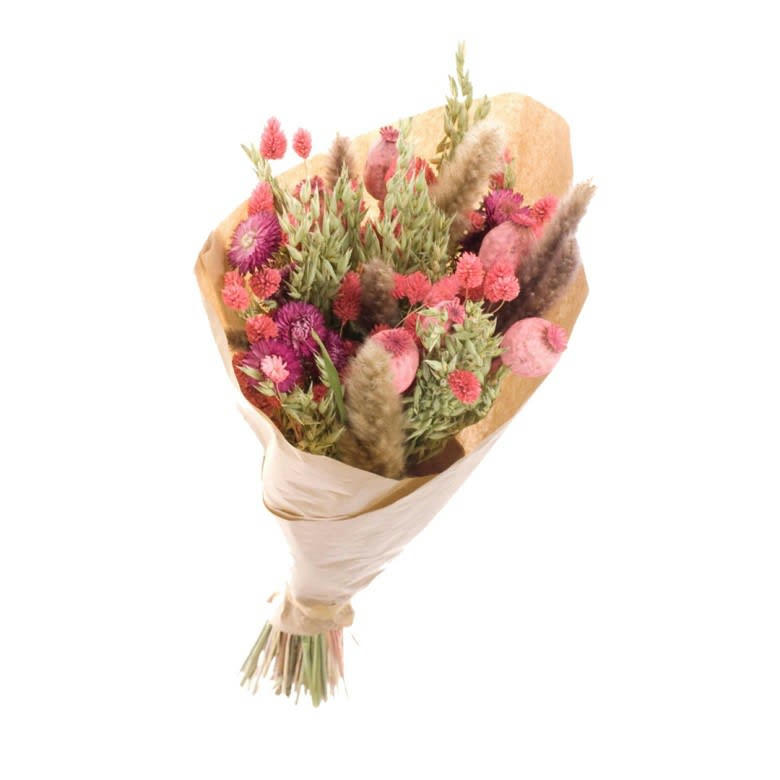 - Bouquet de fleurs séchées rose/vert XL