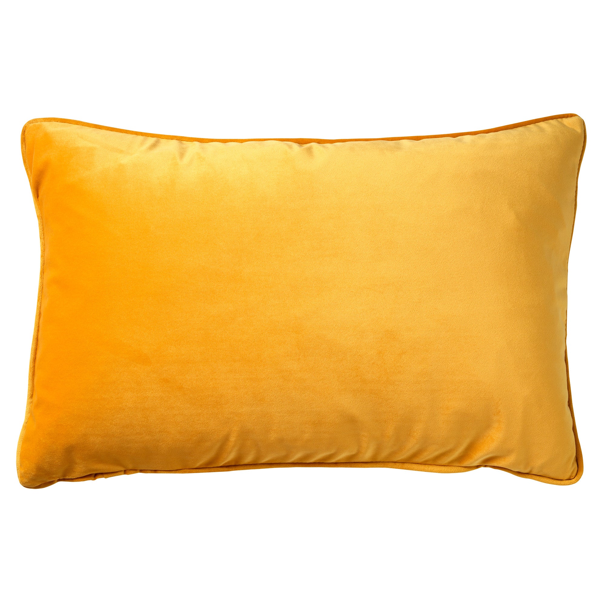 FINN - Sierkussen 40x60 cm - velvet - effen kleur - Golden Glow - geel