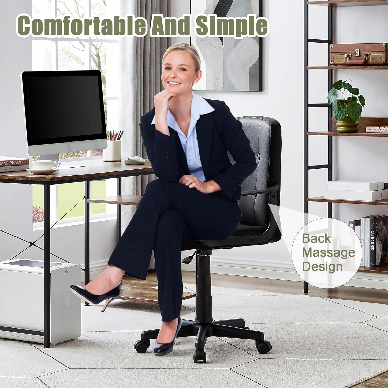 Javlergo Home Office Chair Mesh Computer Desk Chair Ergonomic Task Chair