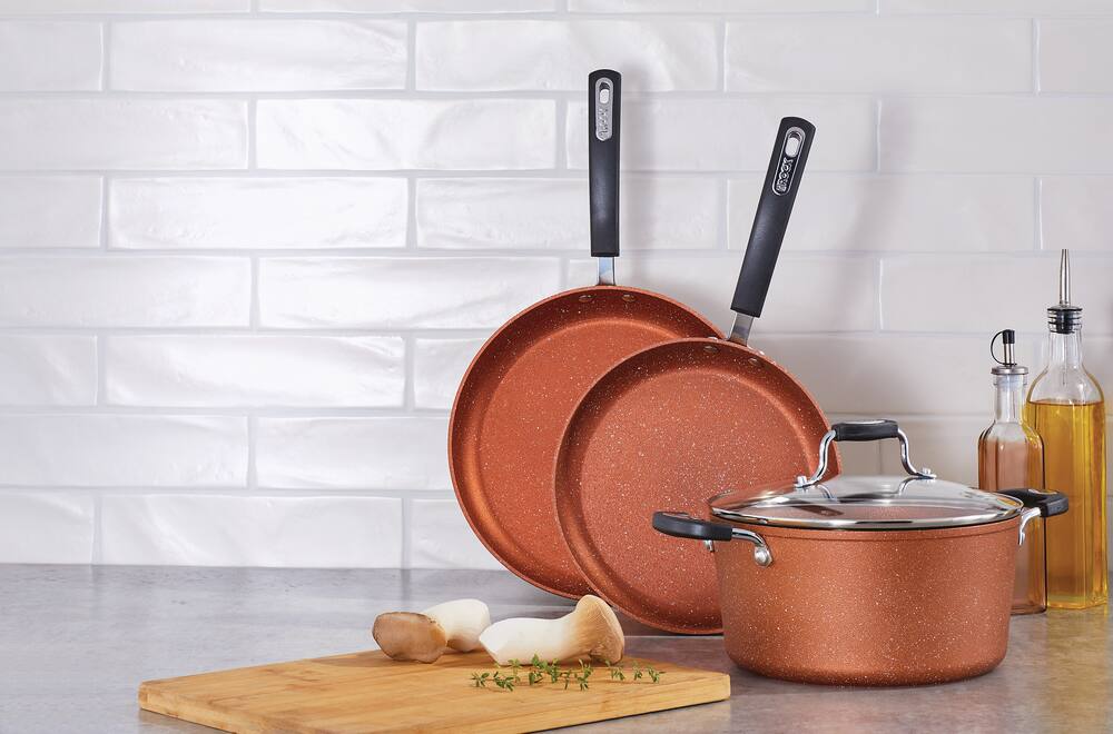 Heritage The Rock Copper Non-Stick Saucepan, Dishwasher & Oven Safe, 5-qt