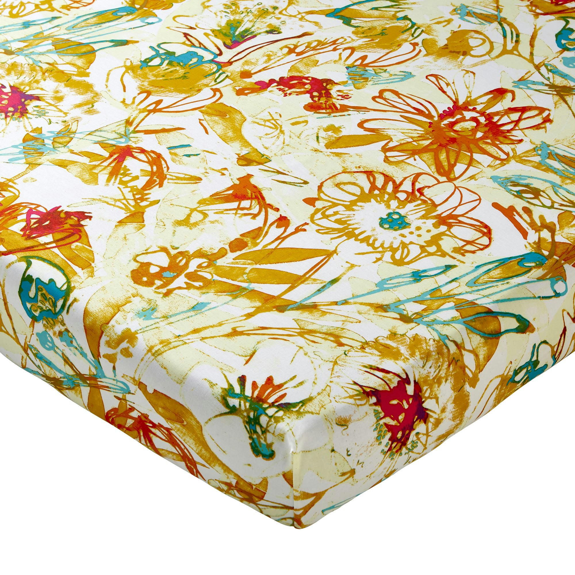 ROMY - Drap-housse 90x190x28 multicolore en coton
