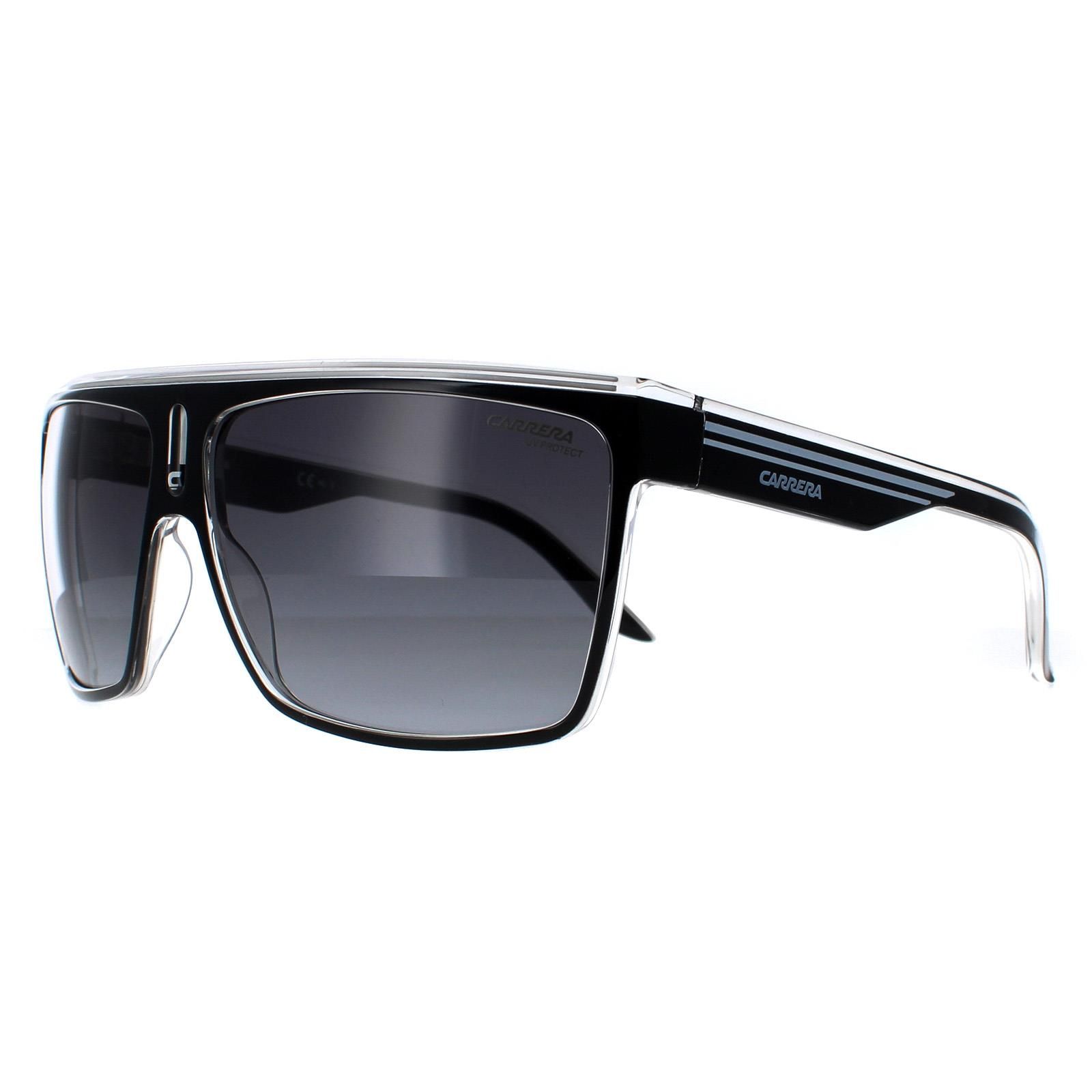 Carrera Shield Black White Grey Gradient 22 Sunglasses