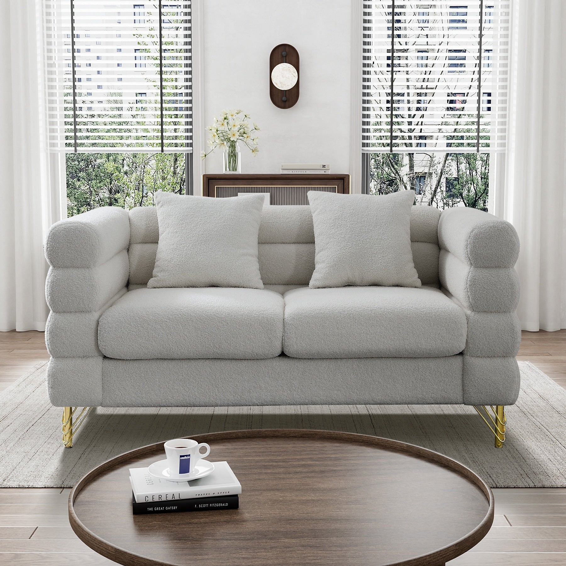 Ouyessir Mid Century Sofa Couch for Bedroom, Living Room, Lounges, Office, Apartment