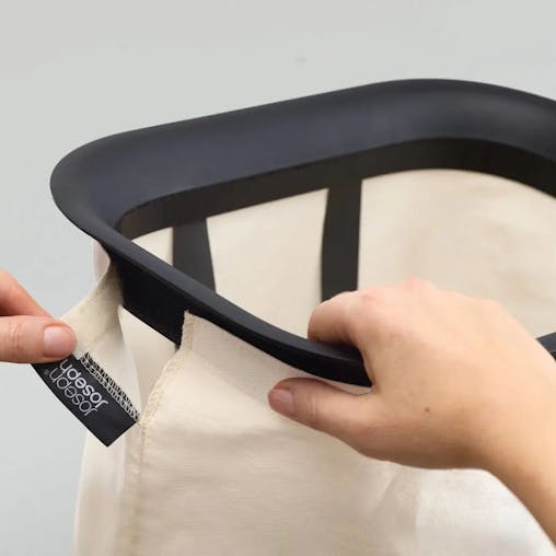 Joseph Joseph Tota Twin Luxe 90L Laundry Separation Basket Black