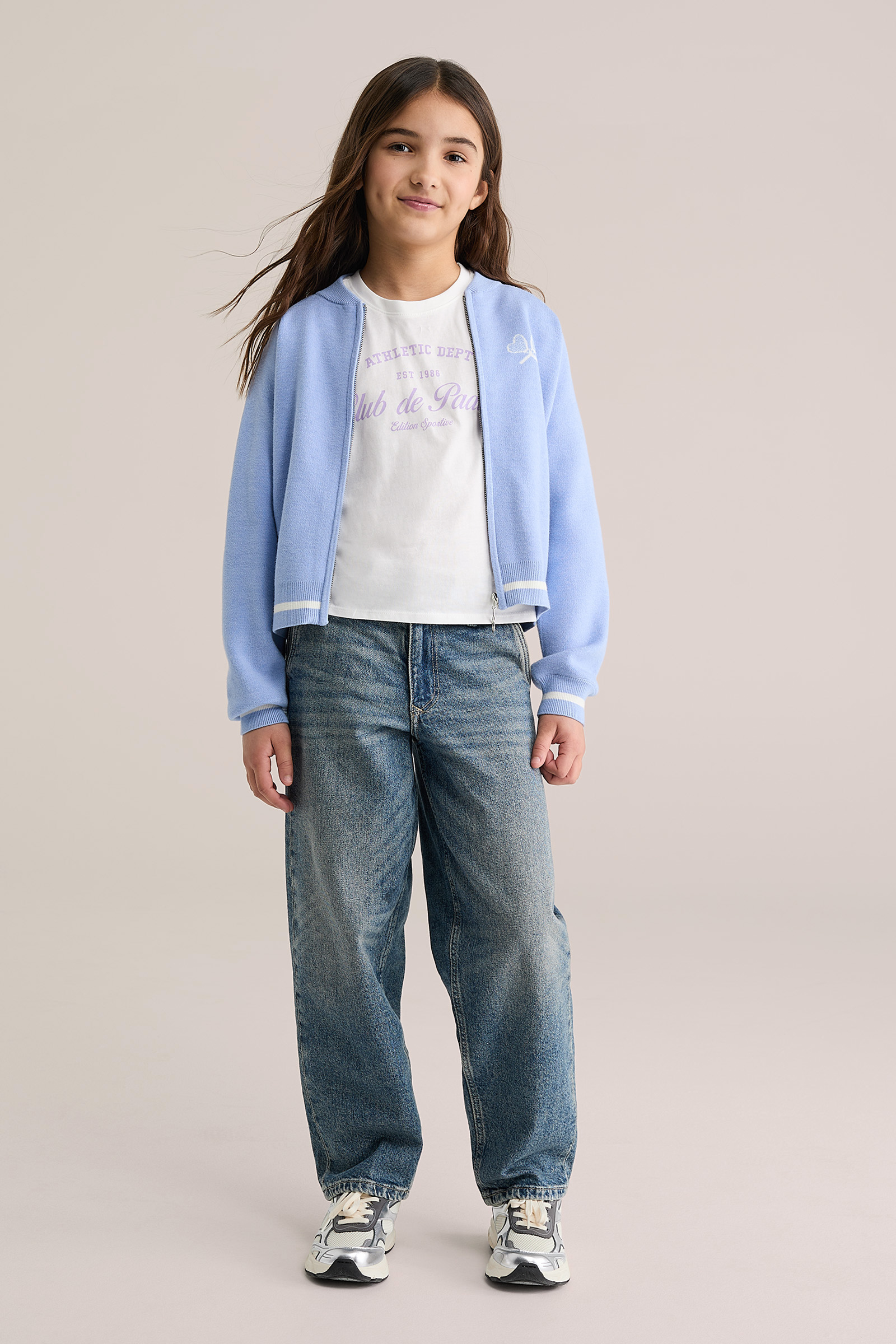 Meisjes oversized T-shirt met print