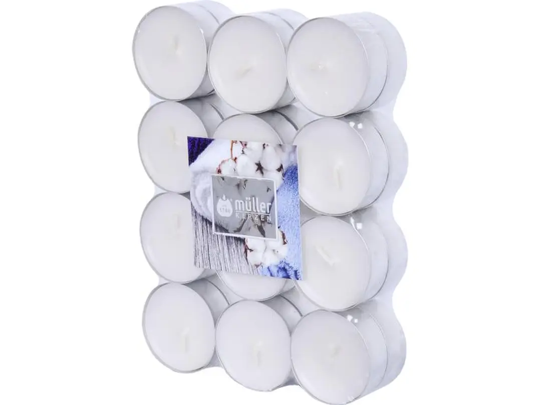 Teelicht 24er-Set Soft Cotton