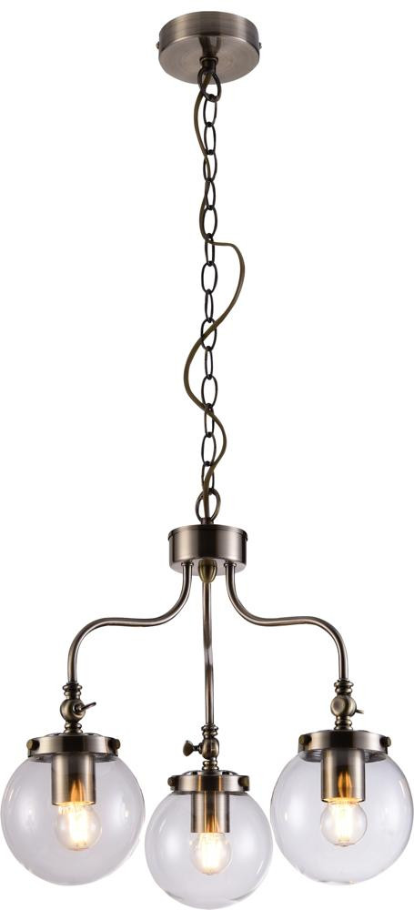 Lampa wisząca mosiądz-przezroczysta BALLET 3xE27x40W Candellux