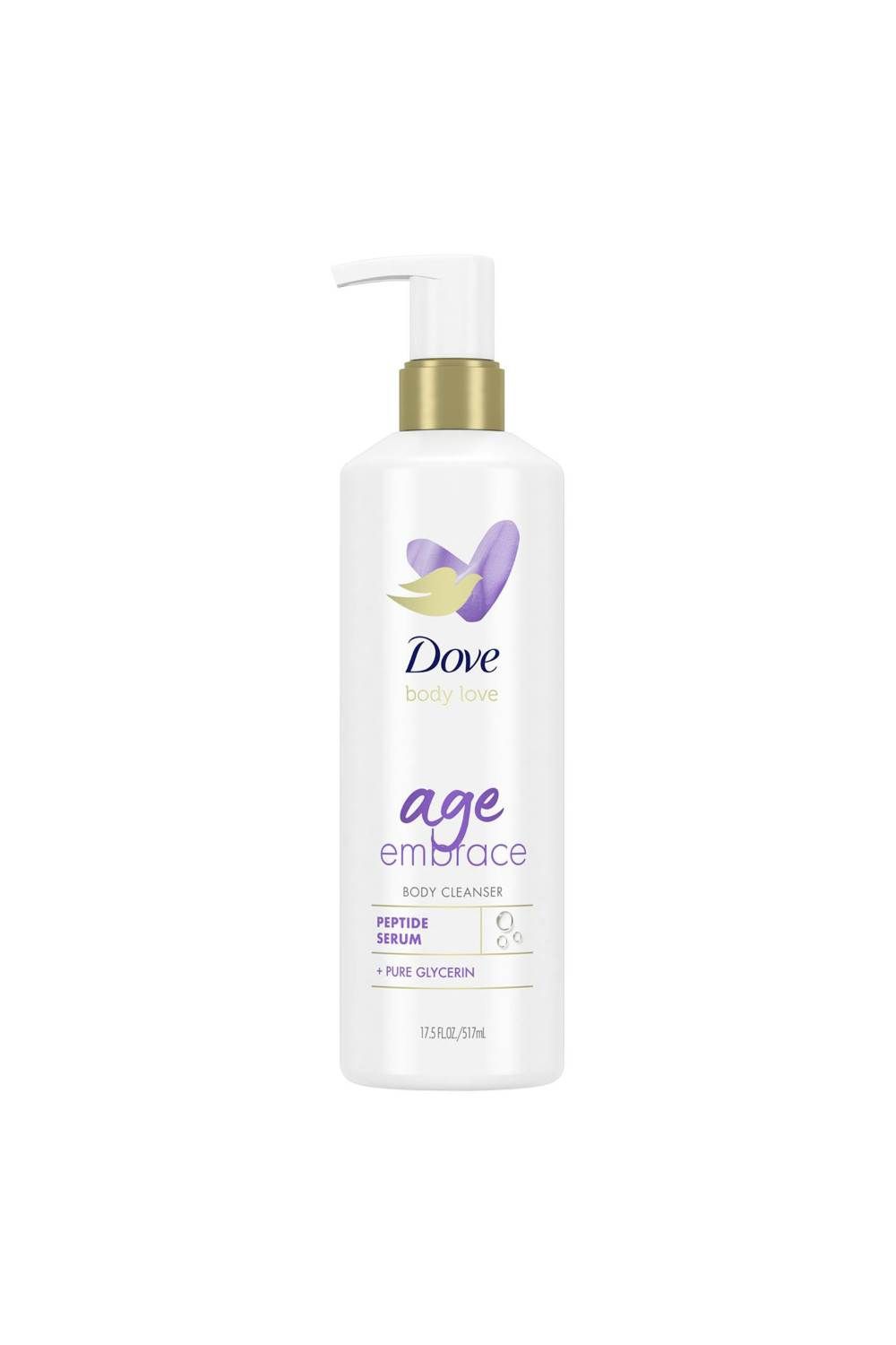 Dove Body Cleanser' with Peptide Serum & Glycerin, 3x 517ml