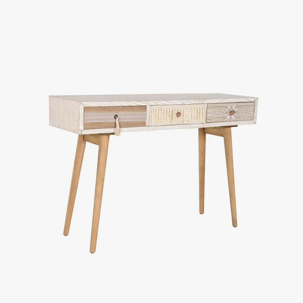 Consola Branca com Três Gavetas ZENA