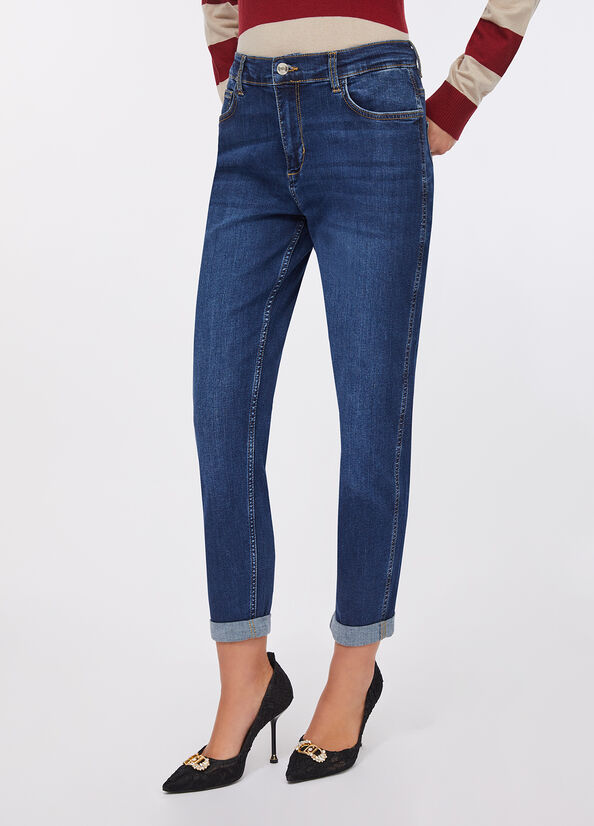 Jeans carrot fit a vita alta