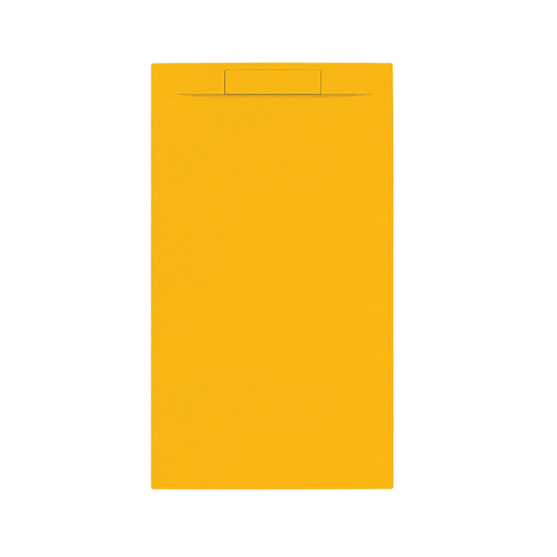 Receveur de douche Luna jaune ocre rectangle 80 x 140 cm ALLIBERT