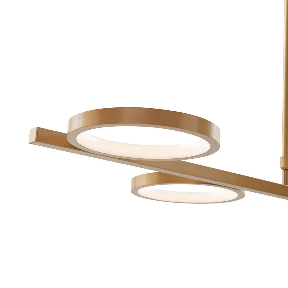 Qazqa hanglamp vive goudkleurig ge?ntegreerde led