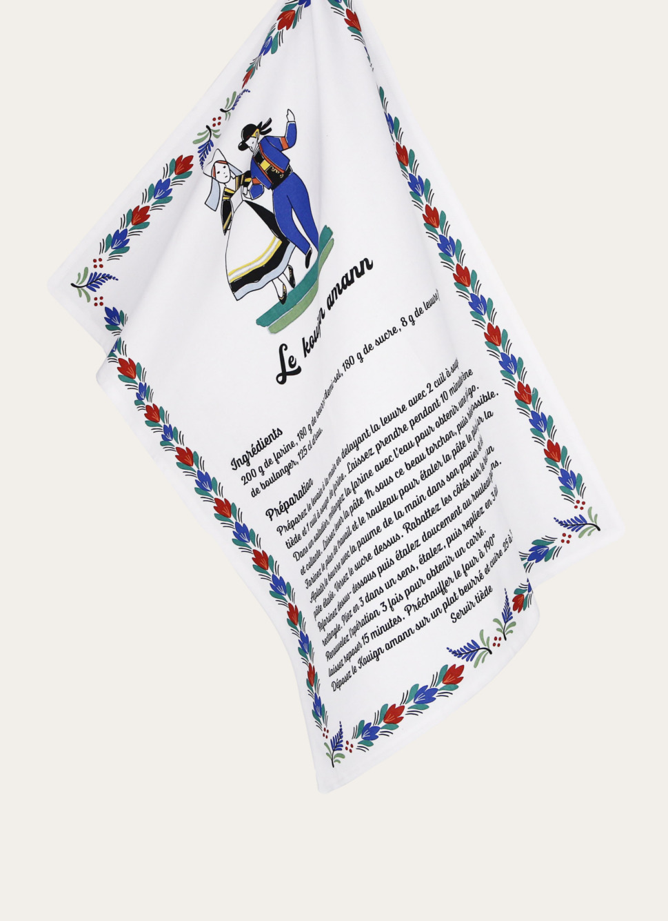 TORCHON KOUIGN AMANN FAÏENCE MULTICOLORE