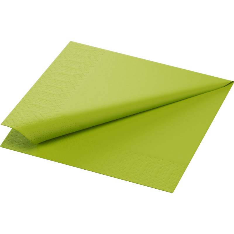 Serviette en tissu Bio 3 plis kiwi 33 x 33 cm 20 pièces DUNI