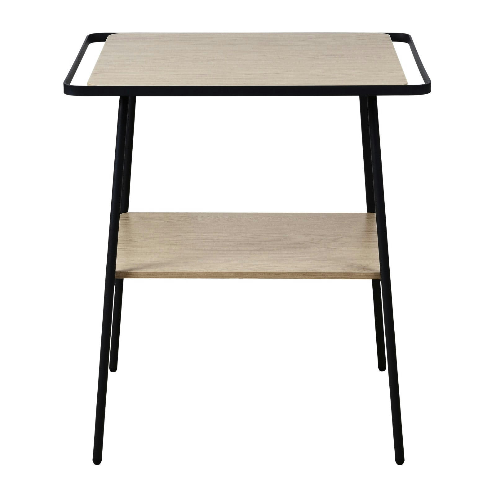 LANKA - Meuble simple vasque décor chêne et métal 70cm