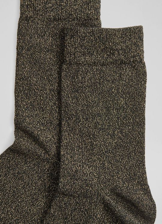 Cathy Black and Gold Sparkly Socks