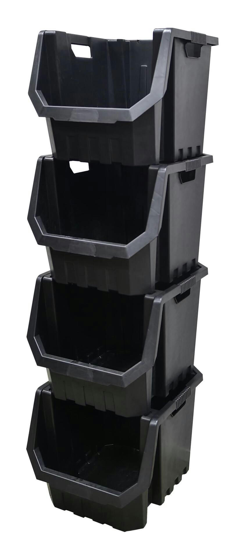 Tactix Wall Mountable Multi-Purpose Stacking Bin, 60-L