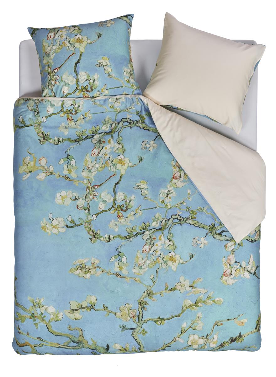 Beddinghouse x Van Gogh Museum Almond Blossom dekbedovertrek - Lits-jumeaux - 260x200/220 cm - Blauw