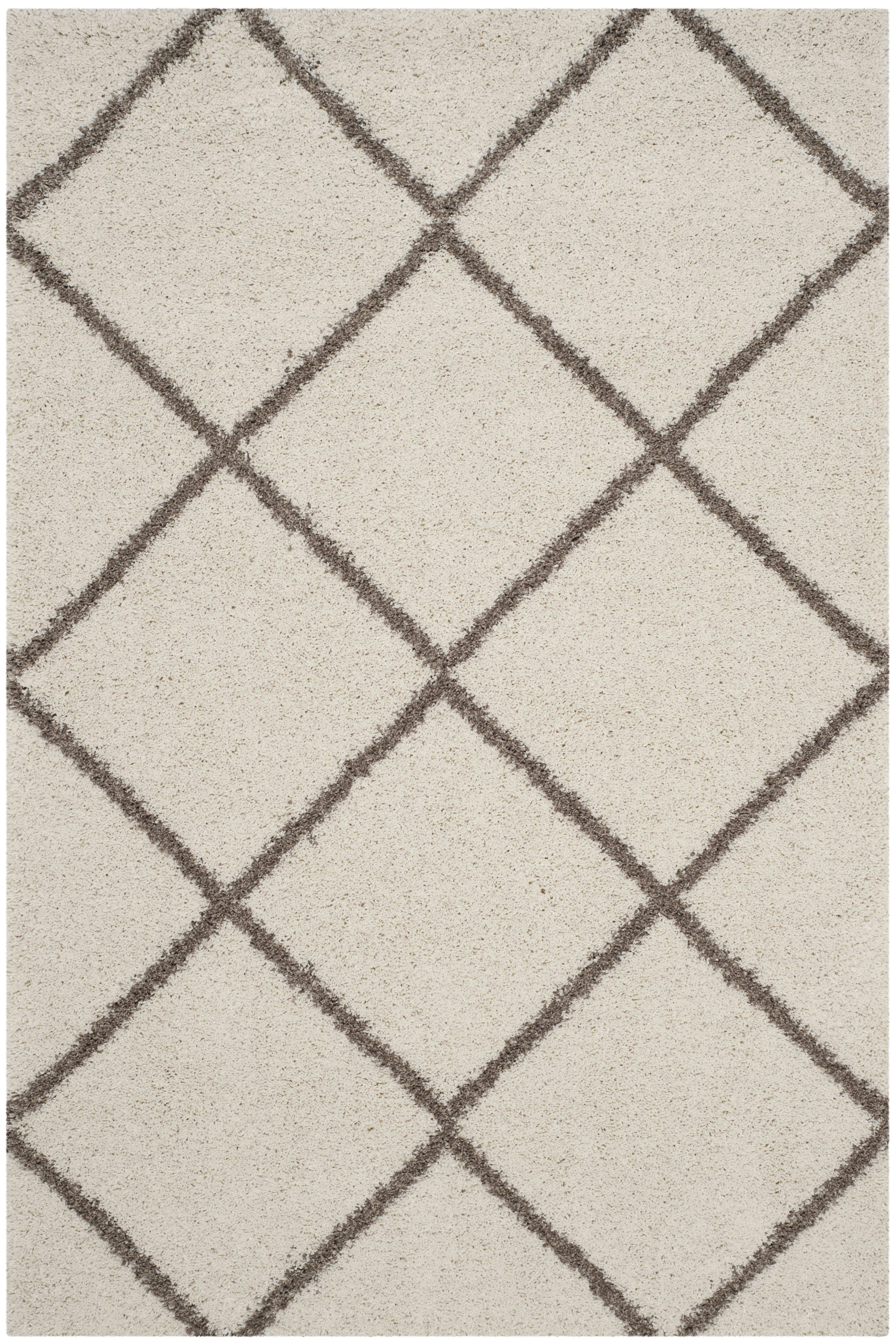 HUDSON SHAG - Tapis de salon interieur en  ivoire & beige, 155 x 229 cm