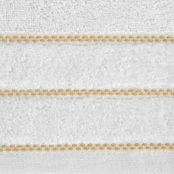 Ręcznik Dona 30x50 biały z welurową bordiurą frotte 500 g/m2