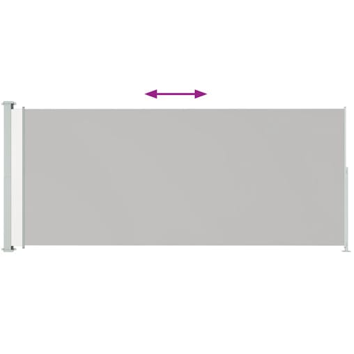 NNEVL Patio Retractable Side Awning 220x500cm Cream