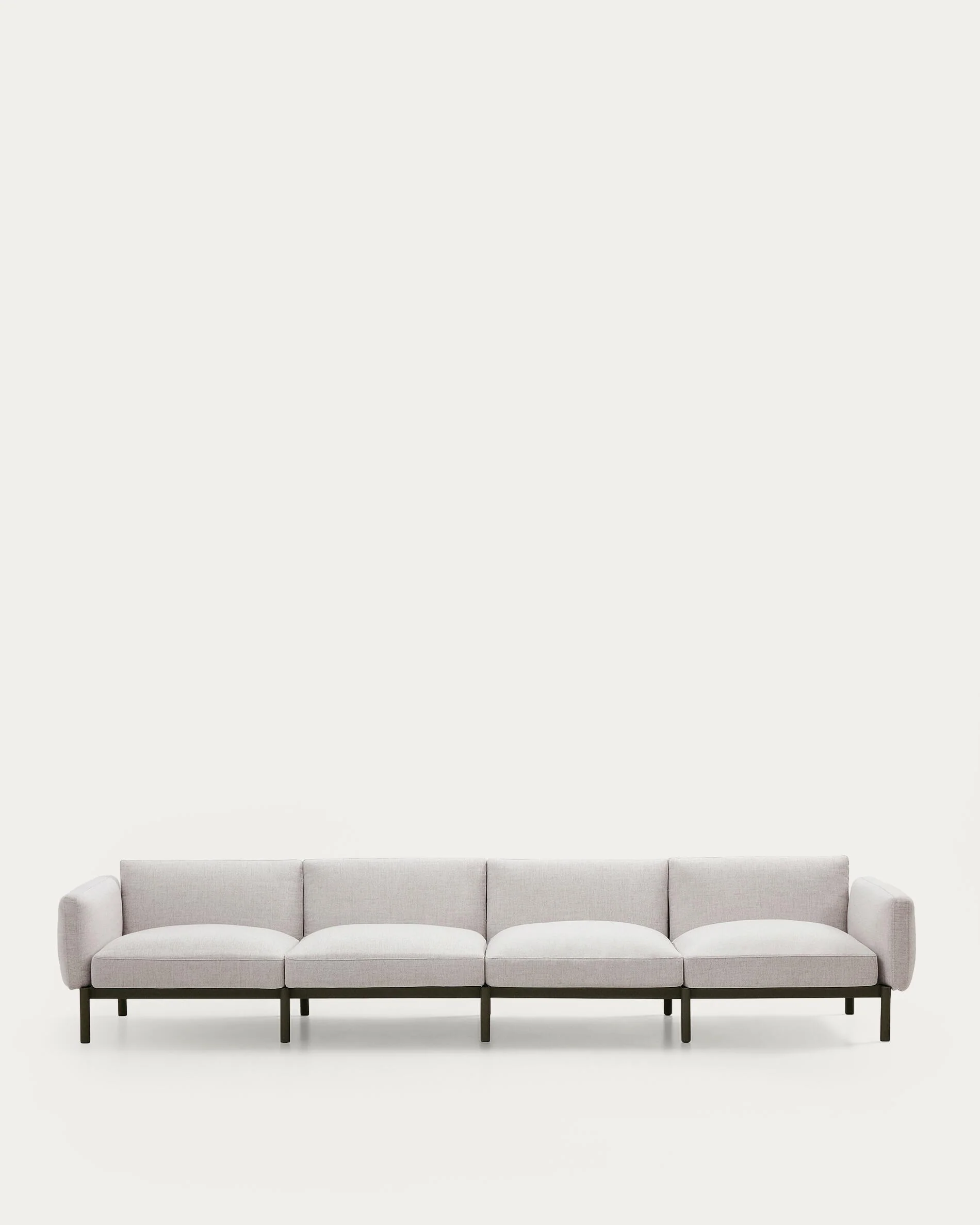 Sorells 4-seater modular outdoor sofa in aluminium with green finish 370 cm