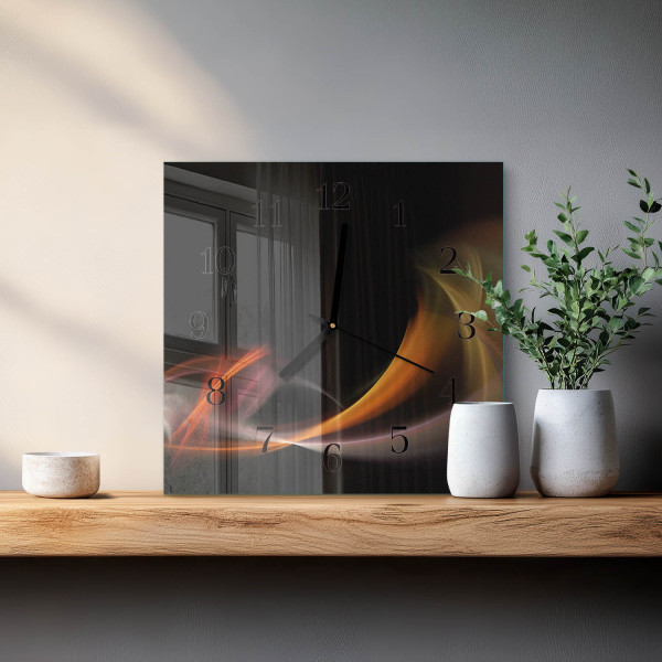 Stylowy zegar 30x30 Abstrakcja nowoczesny do salonu